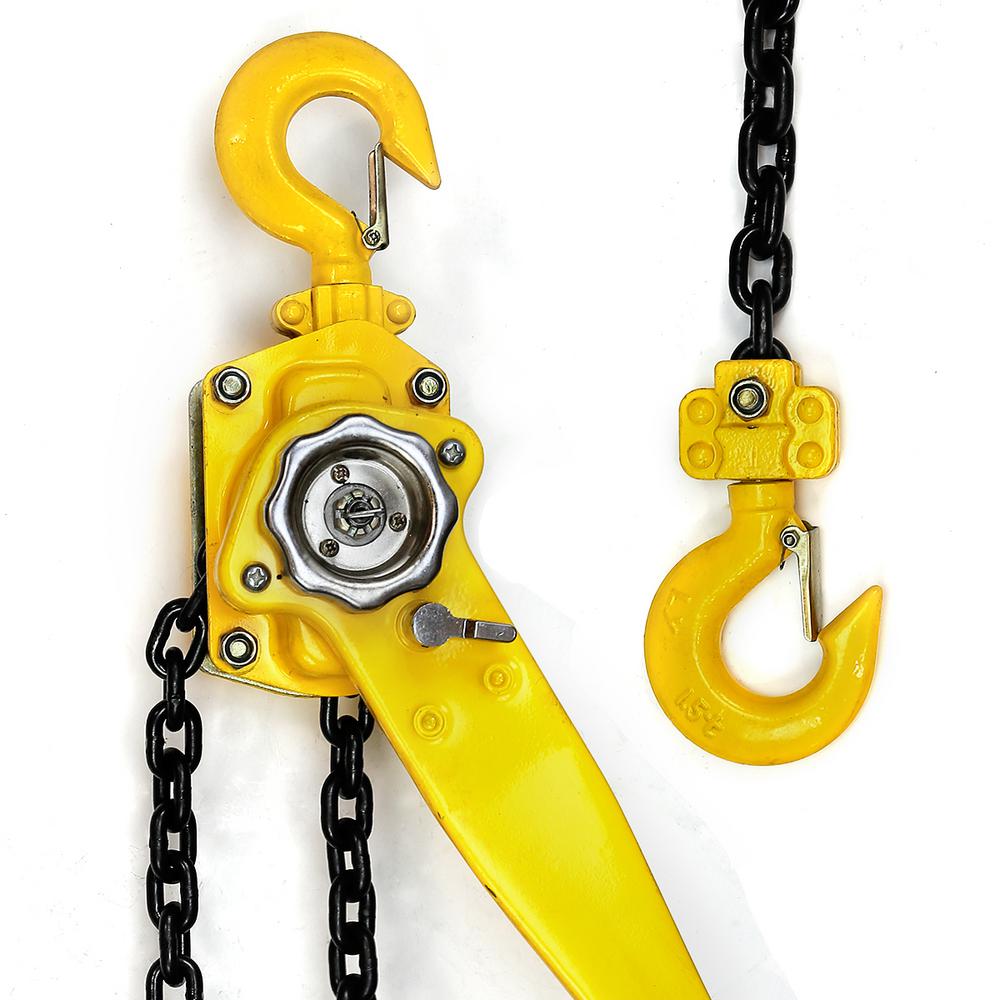 COLIBROX-Come alongs Lowes Come Along Harbor Freight Come Along Tool Home Depot Heavy Duty Come Along 10 ton Come and 1.5 Ton Lever Block Chain Hoist Ratchet Type Come Along Puller 5FT Lifter 1-1//2
