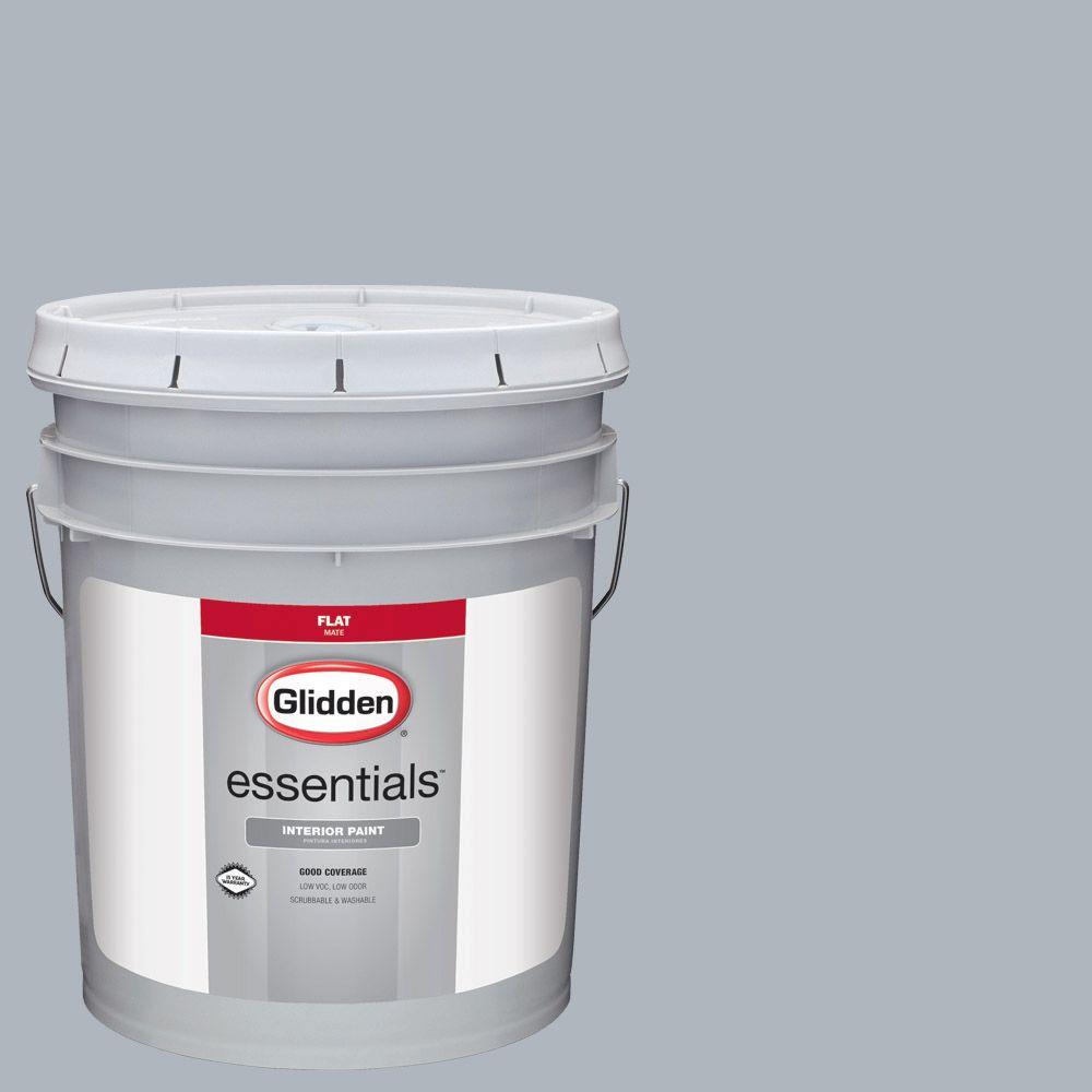 Glidden Essentials 5 Gal Hdgcn45 Silver Swordplay Flat Interior Paint