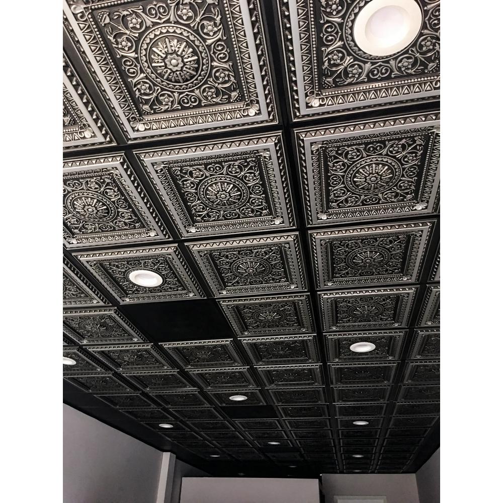 Silver 2 X 2 Vinyl Ceiling Tiles Ceilings The Home Depot