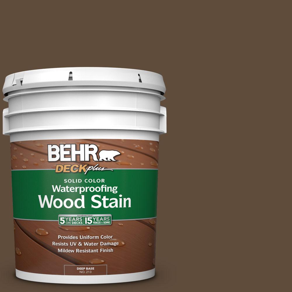 BEHR DECKplus 5 gal. SC141 Tugboat Solid Waterproofing Exterior Wood