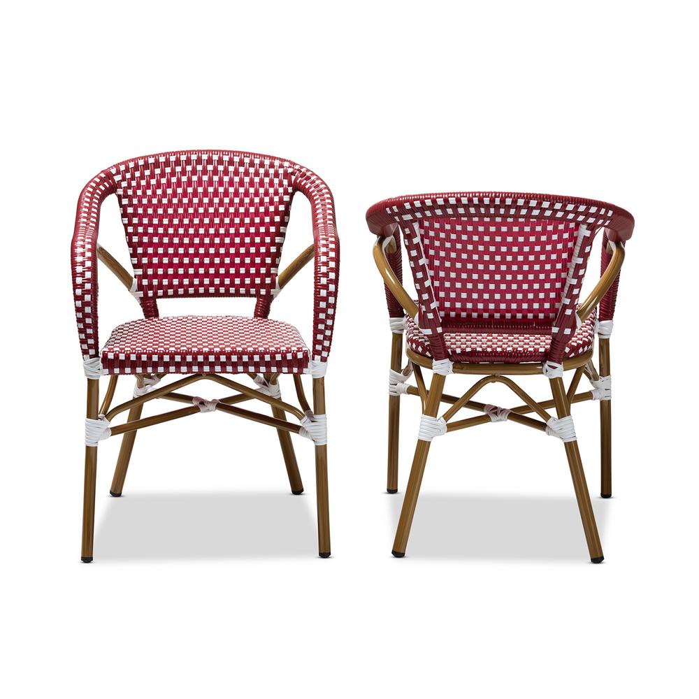 Baxton Studio Eliane Red And White Dining Chair Set Of 2 150 2pc Baxton Studio Eliane Red And White Dining Chair Set Of 2