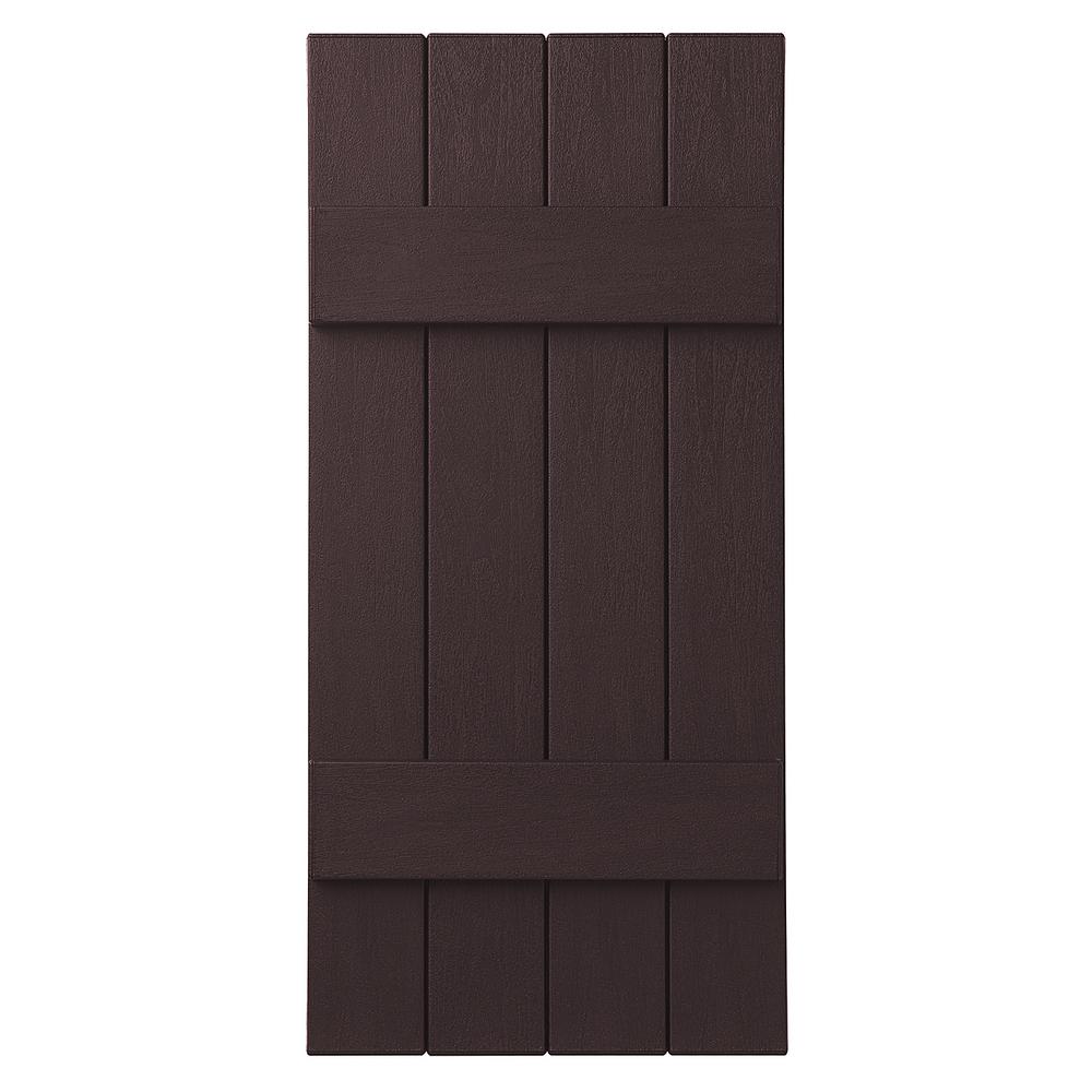 Ply Gem 17 In X 35 4 Board Closed And Batten Shutter Pair Winestone