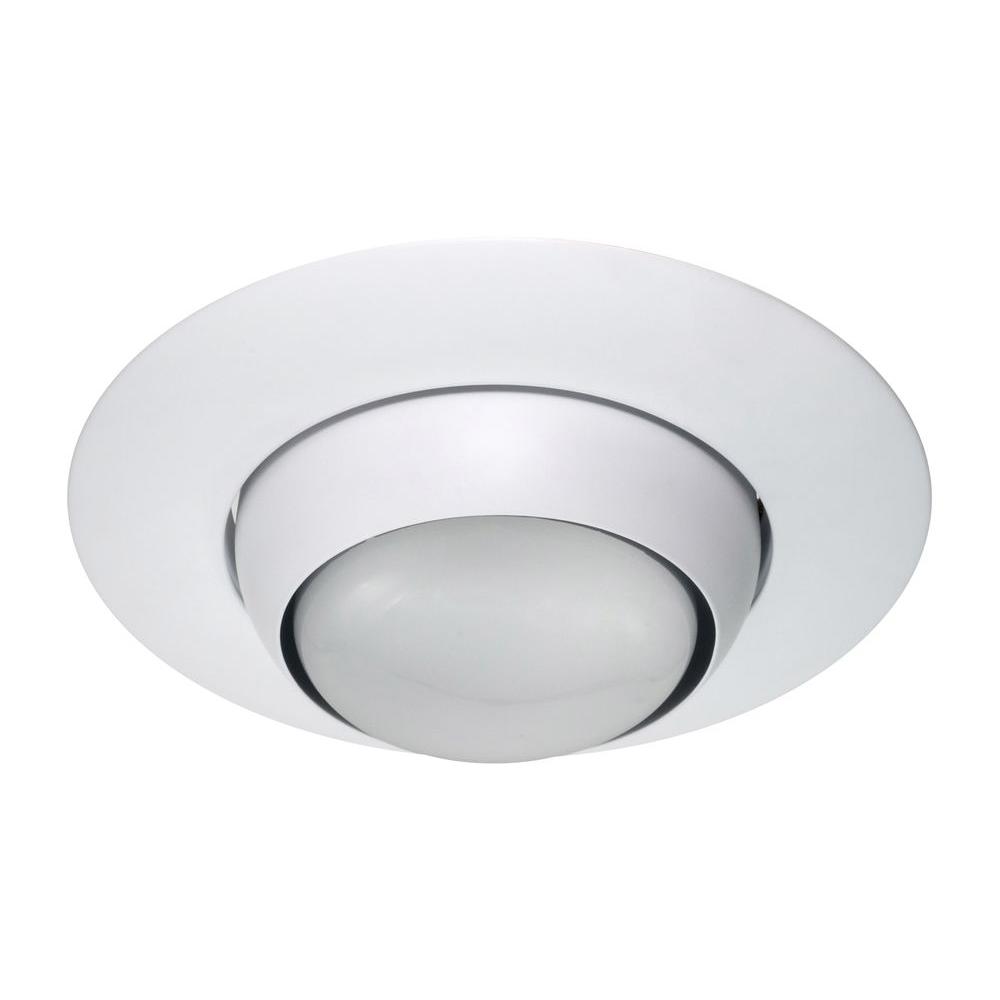 Nicor 6 In White Recessed Eyeball Trim 17506wh The Home Depot White Recessed Eyeball Trim