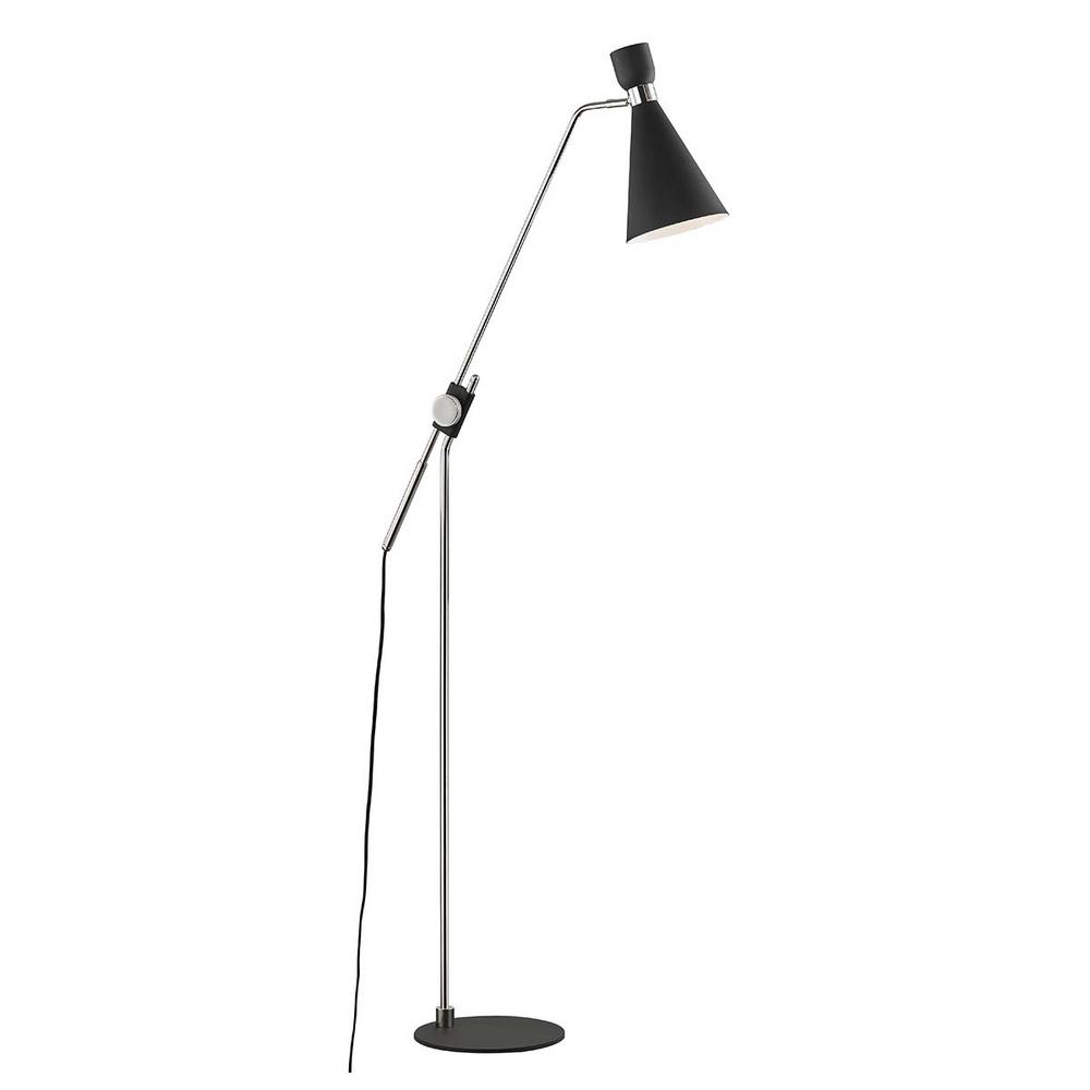 Mitzi By Hudson Valley Lighting Willa 72 5 In Polished Nickel Black Floor Lamp