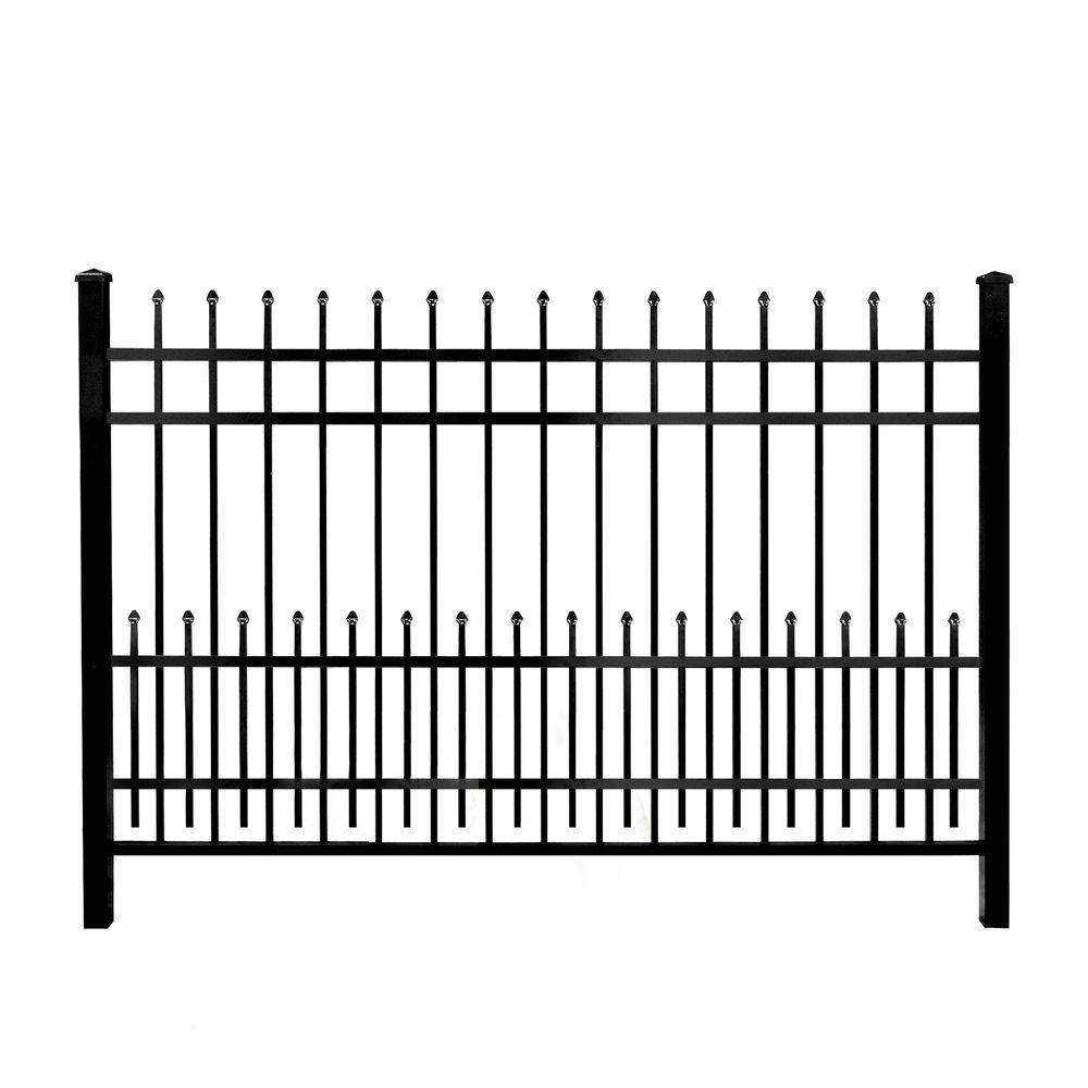 Mainstreet Aluminum Fence Fencing Lumber Composites The Home 3 4 In X 2 Ft 6 Black Aluminum Fence