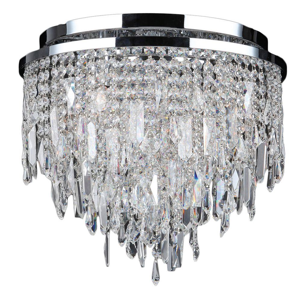 Worldwide Lighting Tempest Collection 5Light Chrome and Crystal