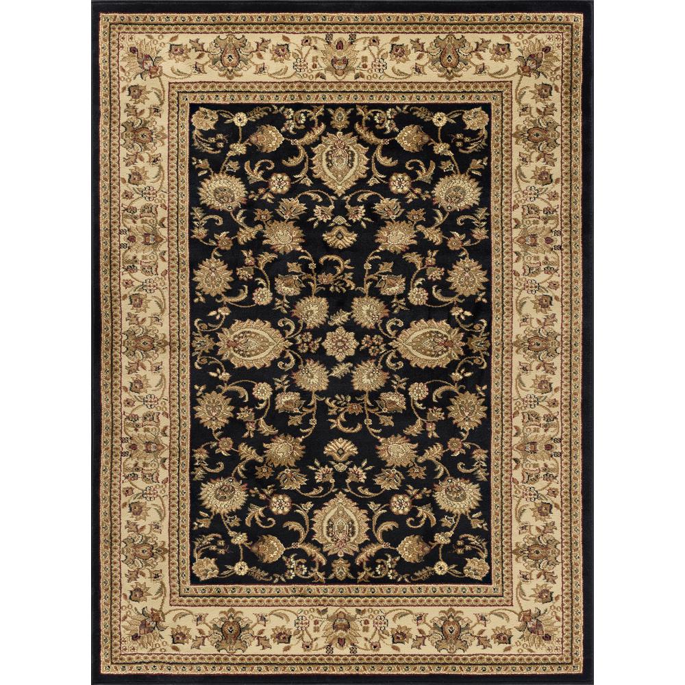 Tayse Rugs Area The Home Depot Sensation Black 9 Ft X 12 Traditional Area Rug