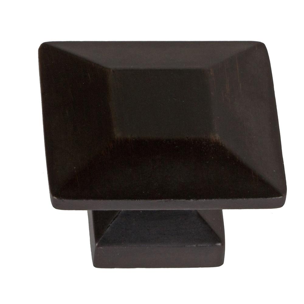 GlideRite 1-3/8 inch Oil Rubbed Bronze Square Cabinet Knob (10-Pack) by GlideRite