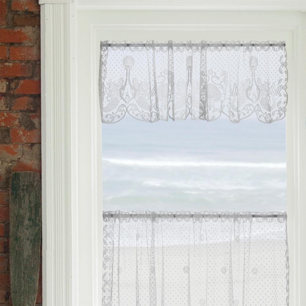 Heritage Lace Mermaids 15 In L Polyester Valance In White 6395w
