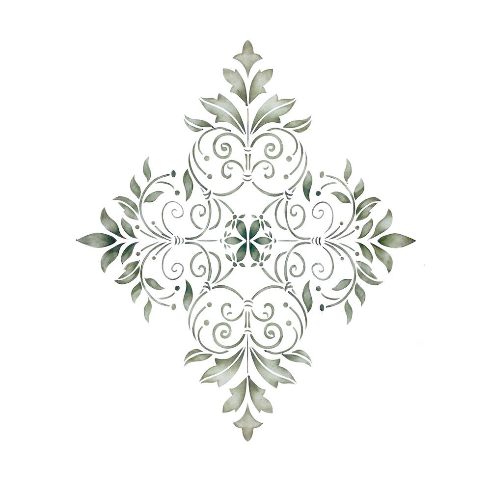 Stencils Craft Art Supplies The Home Depot Small Decorative Diamond Wall Stencil