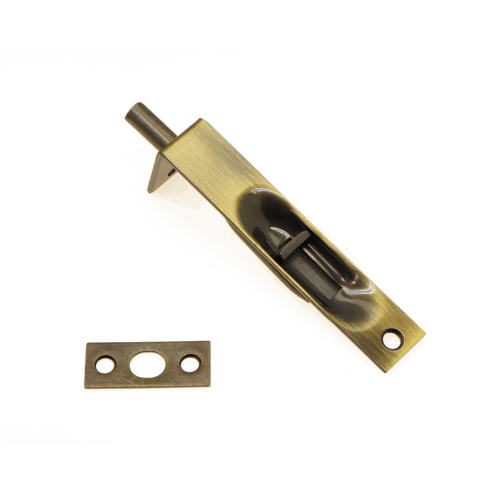 Idh By St Simons 4 In Solid Brass Flush Bolt With Square End In