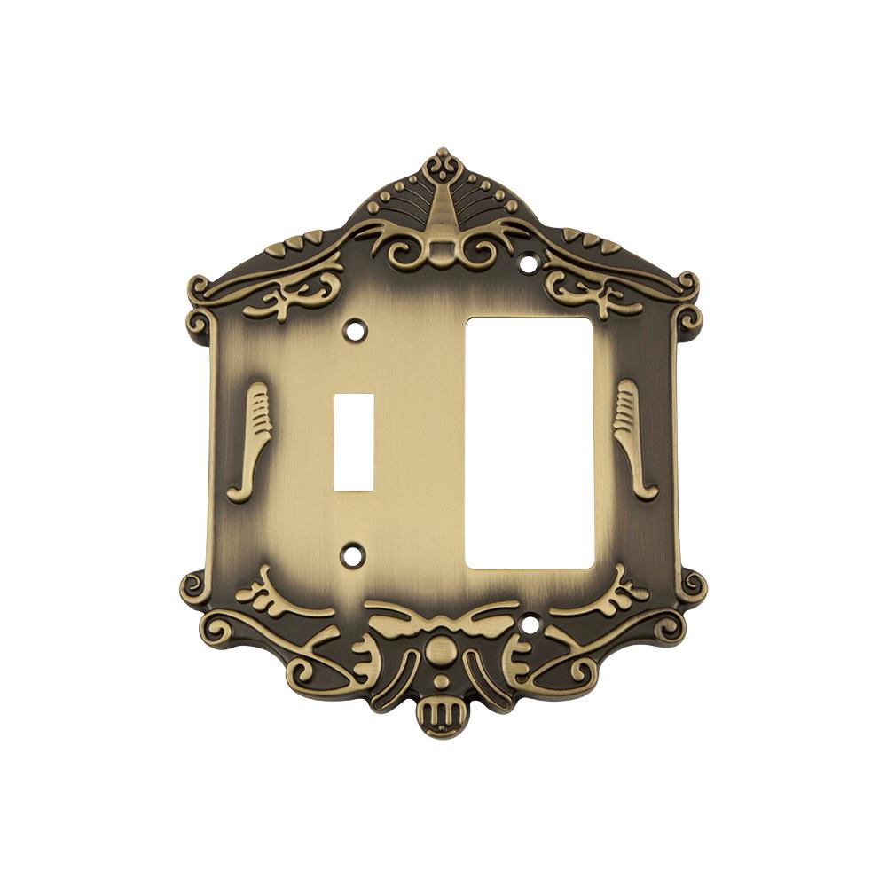 Nostalgic Warehouse Victorian Switch Plate with Toggle and Rocker in Antique... by Nostalgic Warehouse