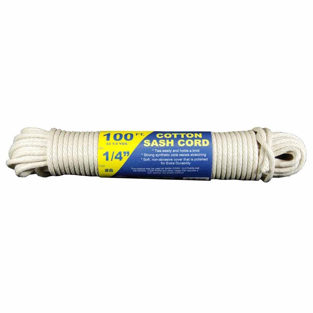 T W Evans Cordage 8 1 4 In X 100 Ft Buffalo Cotton Sash Cord Hank 46 080 The Home Depot