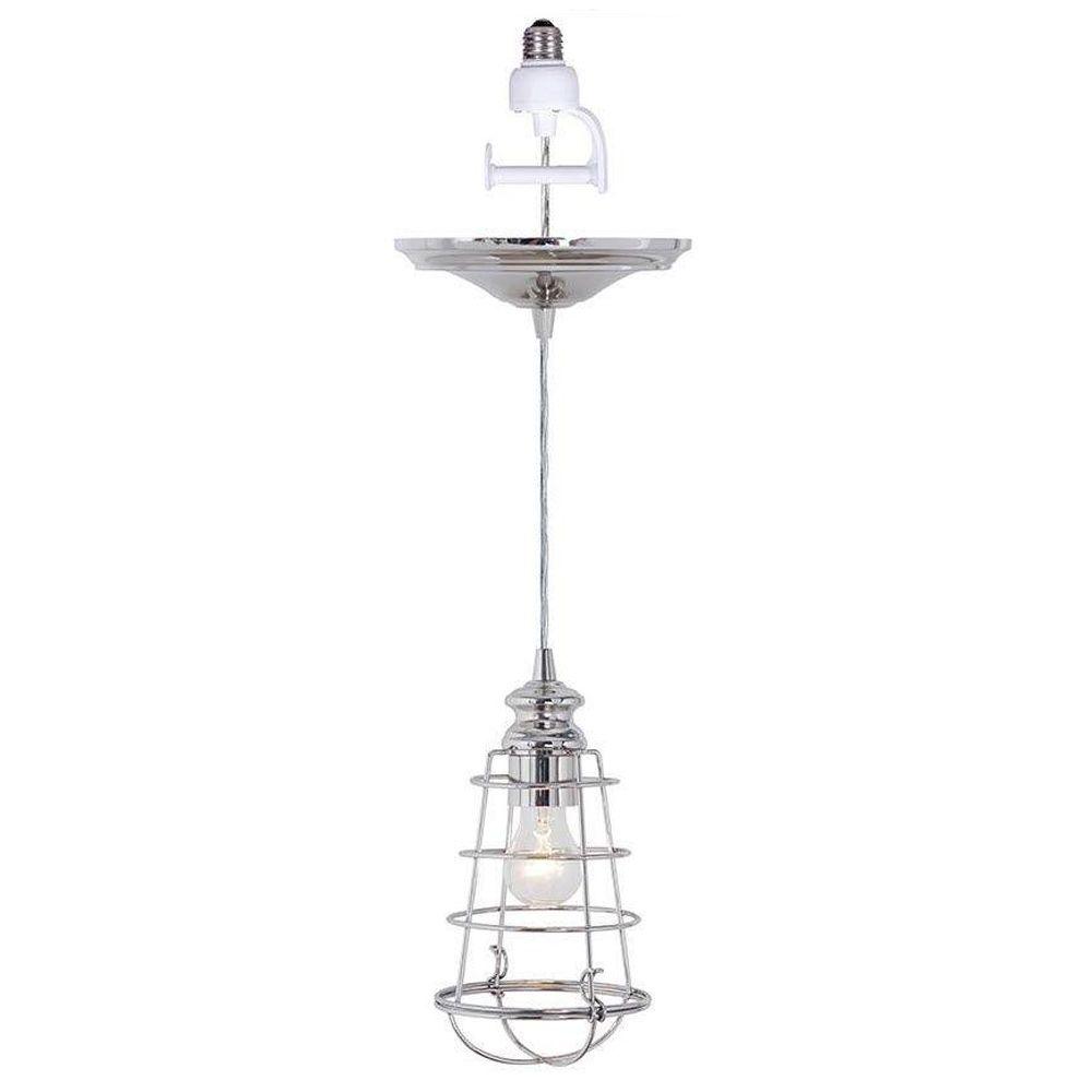 Home Decorators Collection Cage 1 Light Brushed Nickel Pendant Home Decorators Collection Cage 1 Light Brushed Nickel Pendant Conversion Kit
