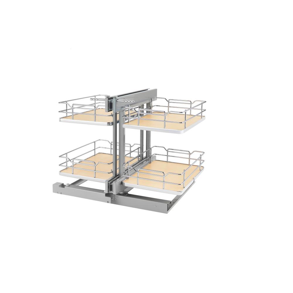Rev A Shelf 15 In Gray Blind Corner Organizer Soft Close 53psp
