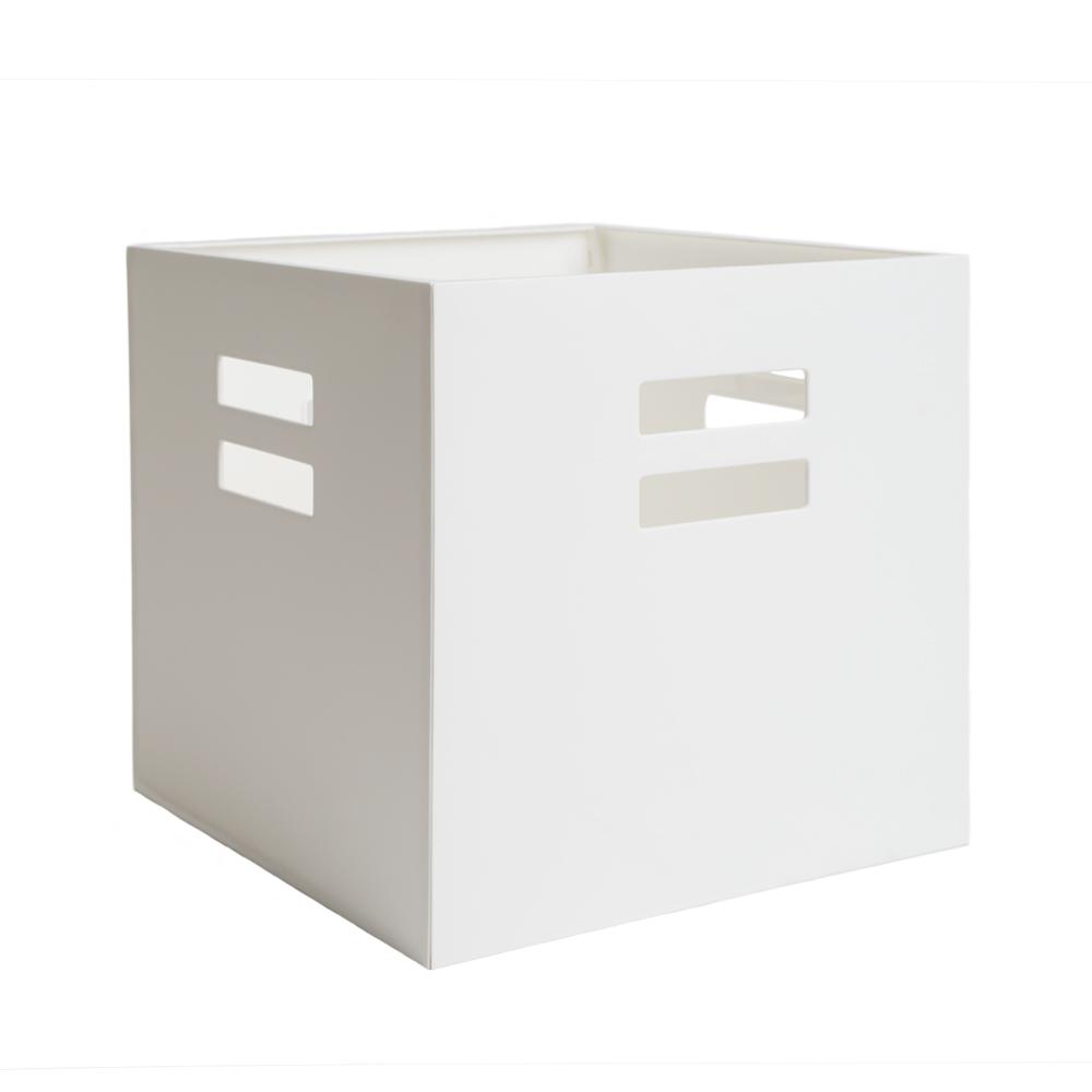 Icube 13 In D X 13 In H X 13 In W White Plastic Cube Storage Bin Cu0604 The Home Depot