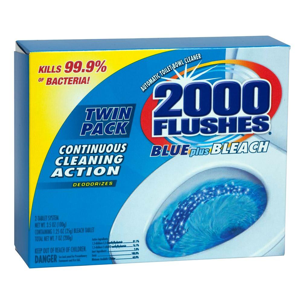 2000 Flushes 2.50 oz. Blue Plus Bleach Toilet Cleaner (2Pack)208082