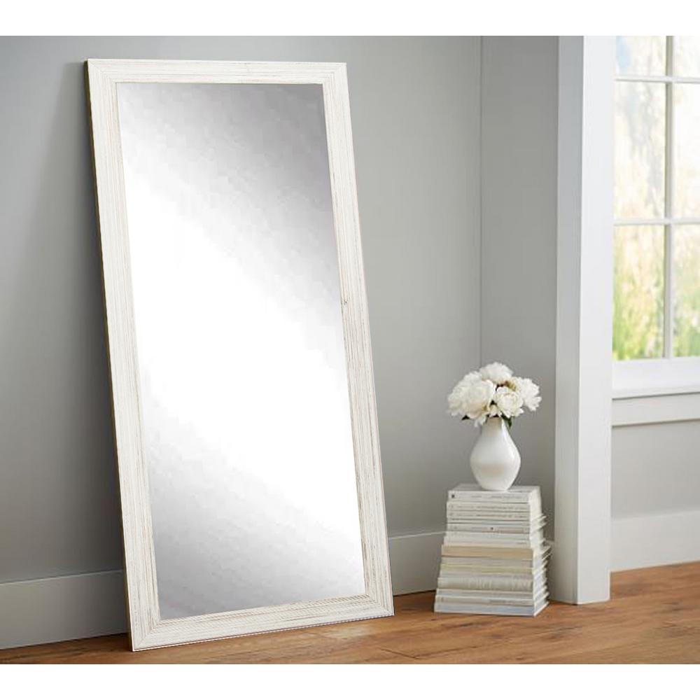 Rustic Espresso Full Length Framed Mirror Bm17thin The Home Depot Coastal Whitewood Tall Framed Mirror