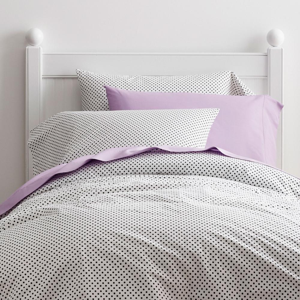 Company Kids by The Company Store Stars Classic Red Geometric Cotton Percale Queen Duvet Cover