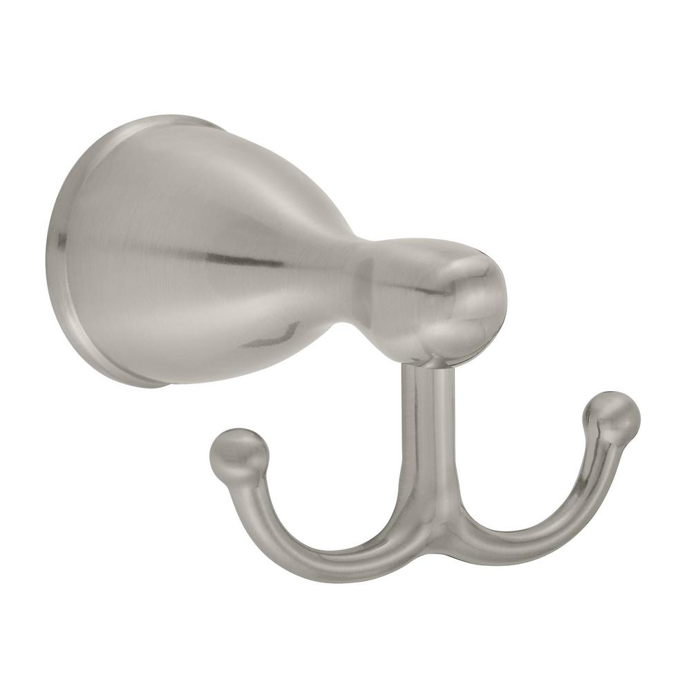 Glacier Bay Builders Double Robe Hook in Brushed Nickel-BTF41100BN ...