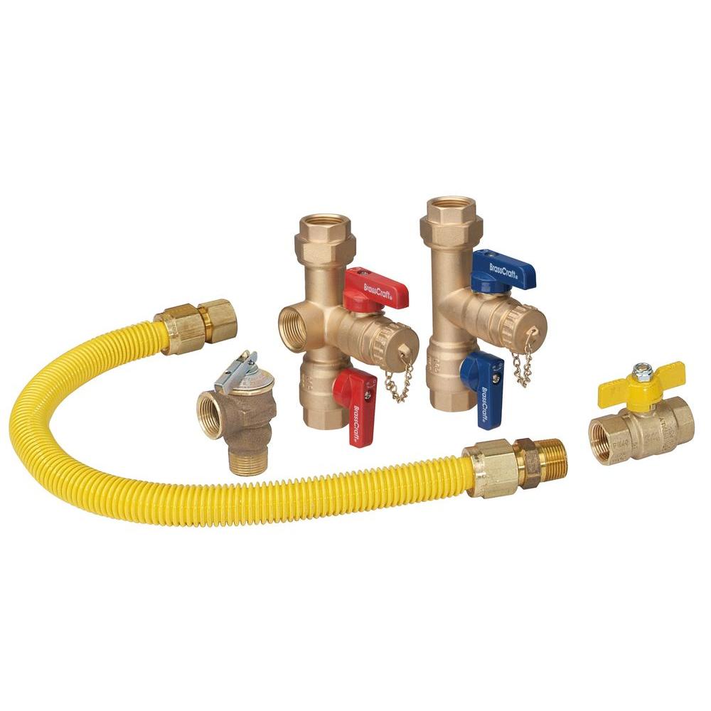 BrassCraft Tankless Water Heater Kit with 3/4 in. IPS Service Valves