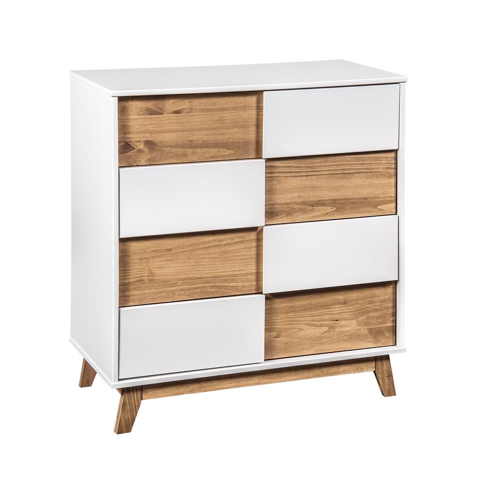 Manhattan Comfort Livonia 2 0 31 49 In Wide 4 Drawer White And Wide 4 Drawer White And Natural Wood Dresser