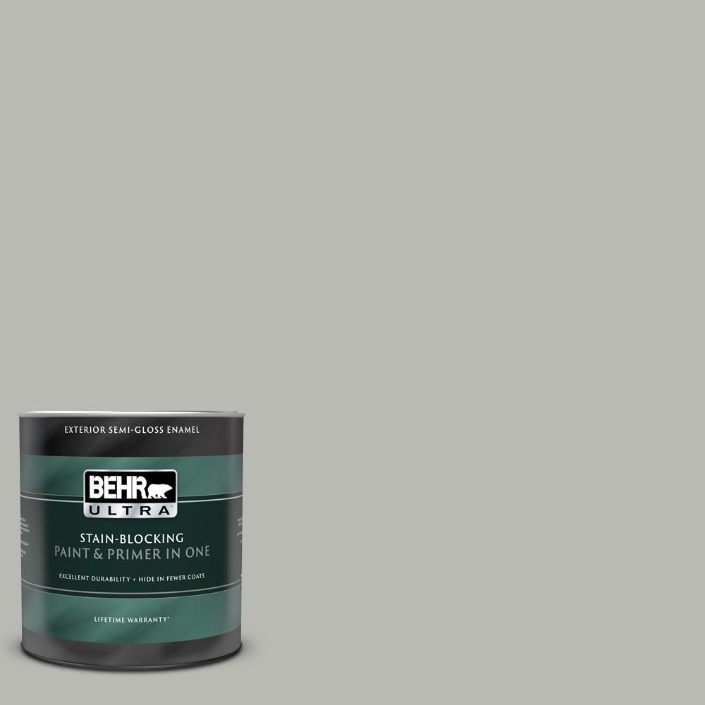 BEHR ULTRA 1 qt. N3803 Weathered Moss SemiGloss Enamel Exterior