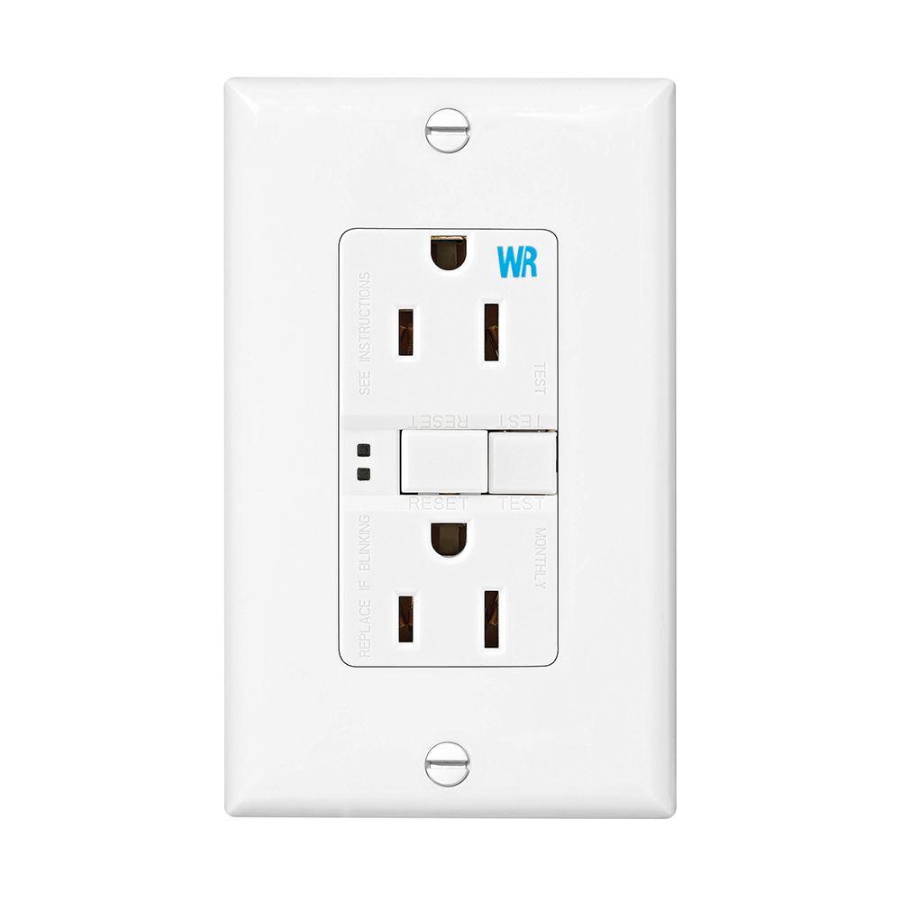 Eaton GFCI Self-Test 15A -125V Weather Resistant Duplex Receptacle ...