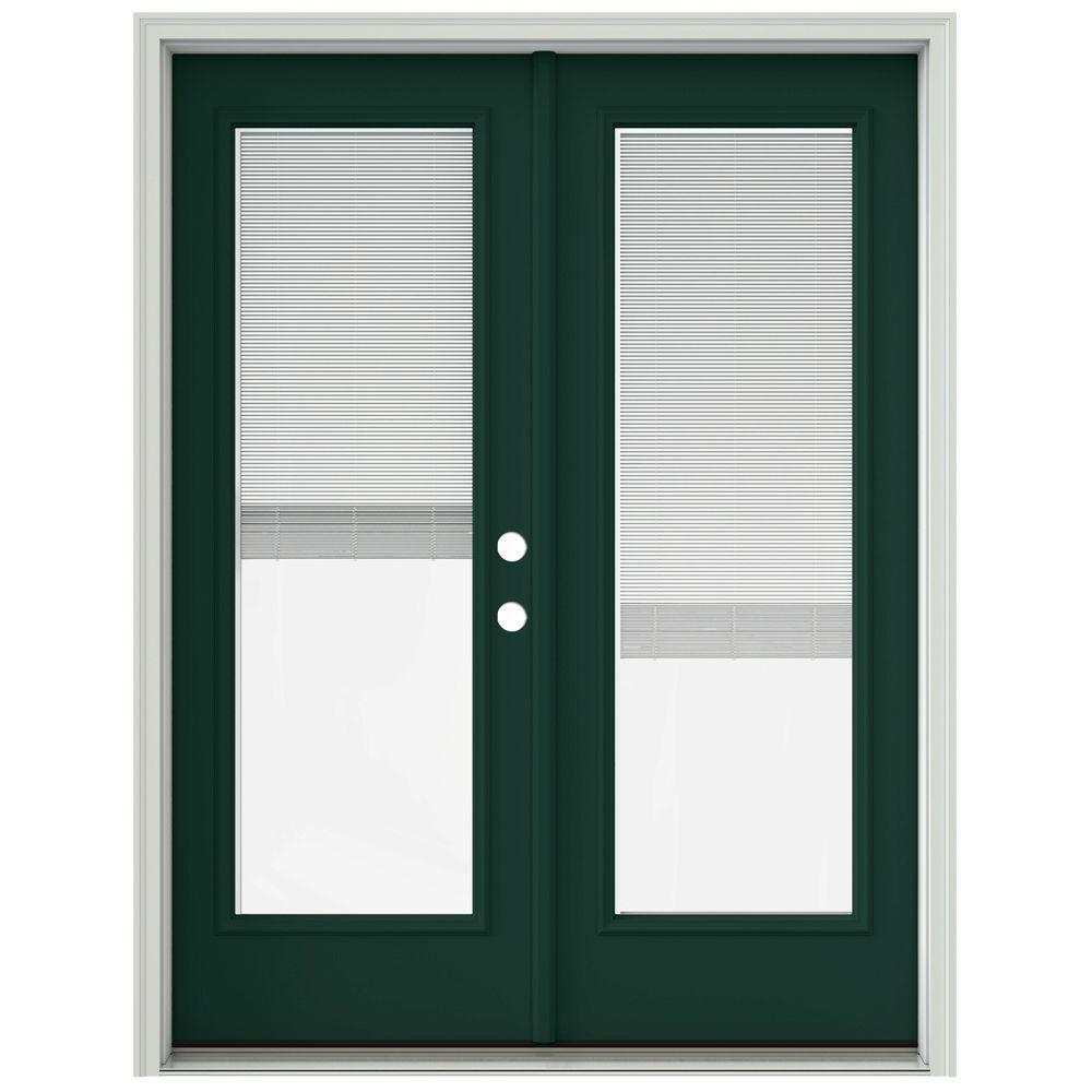 JELD-WEN 60 in. x 80 in. Hartford Green Prehung Left-Hand Inswing