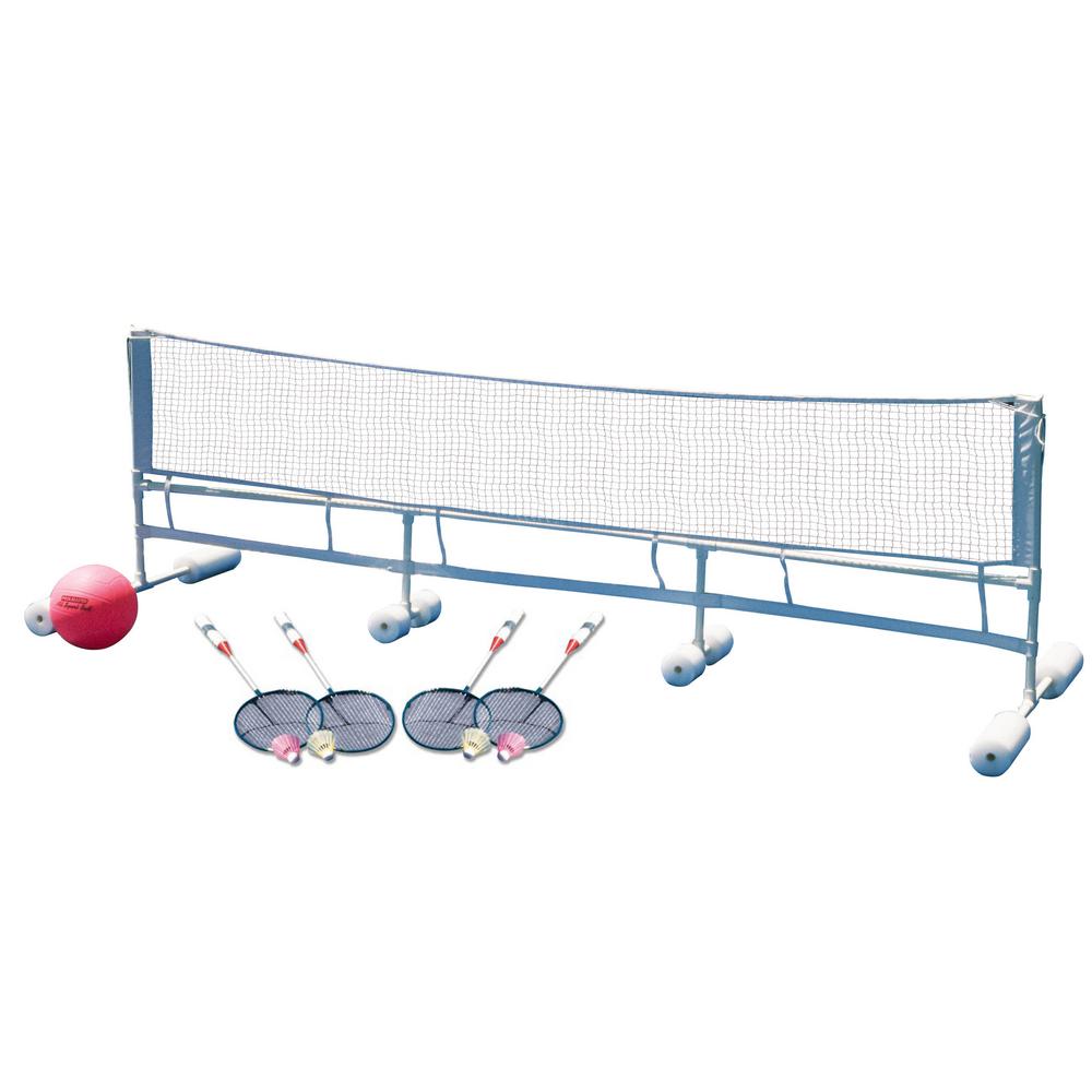 Poolmaster Floating Water Volleyball And Badminton Super Combo Pool Game