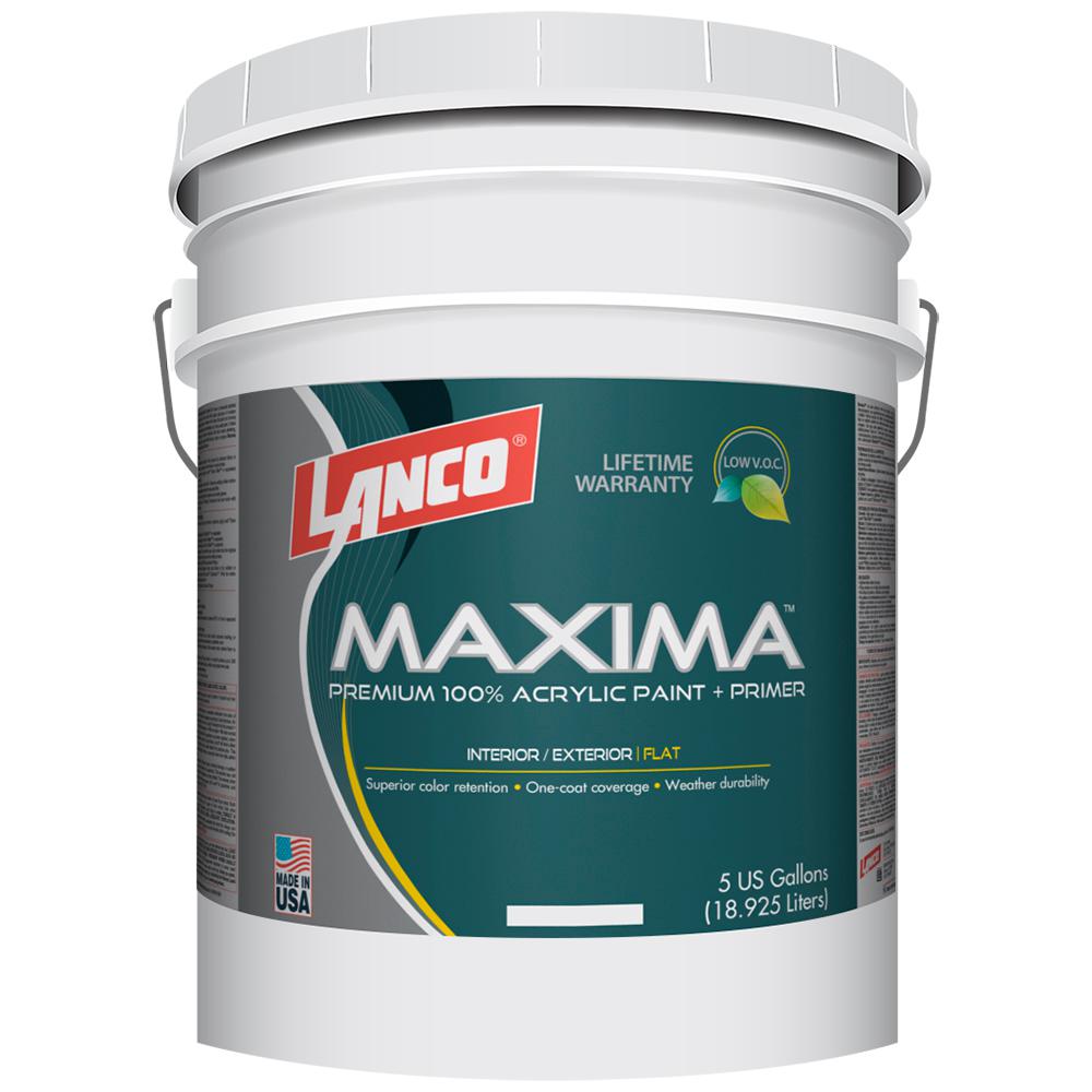 Lanco 5 gal. White and Pastel Base Maxima 2in1 Flat Lanco 5 gal. White and Pastel Base Maxima 2in1 Flat