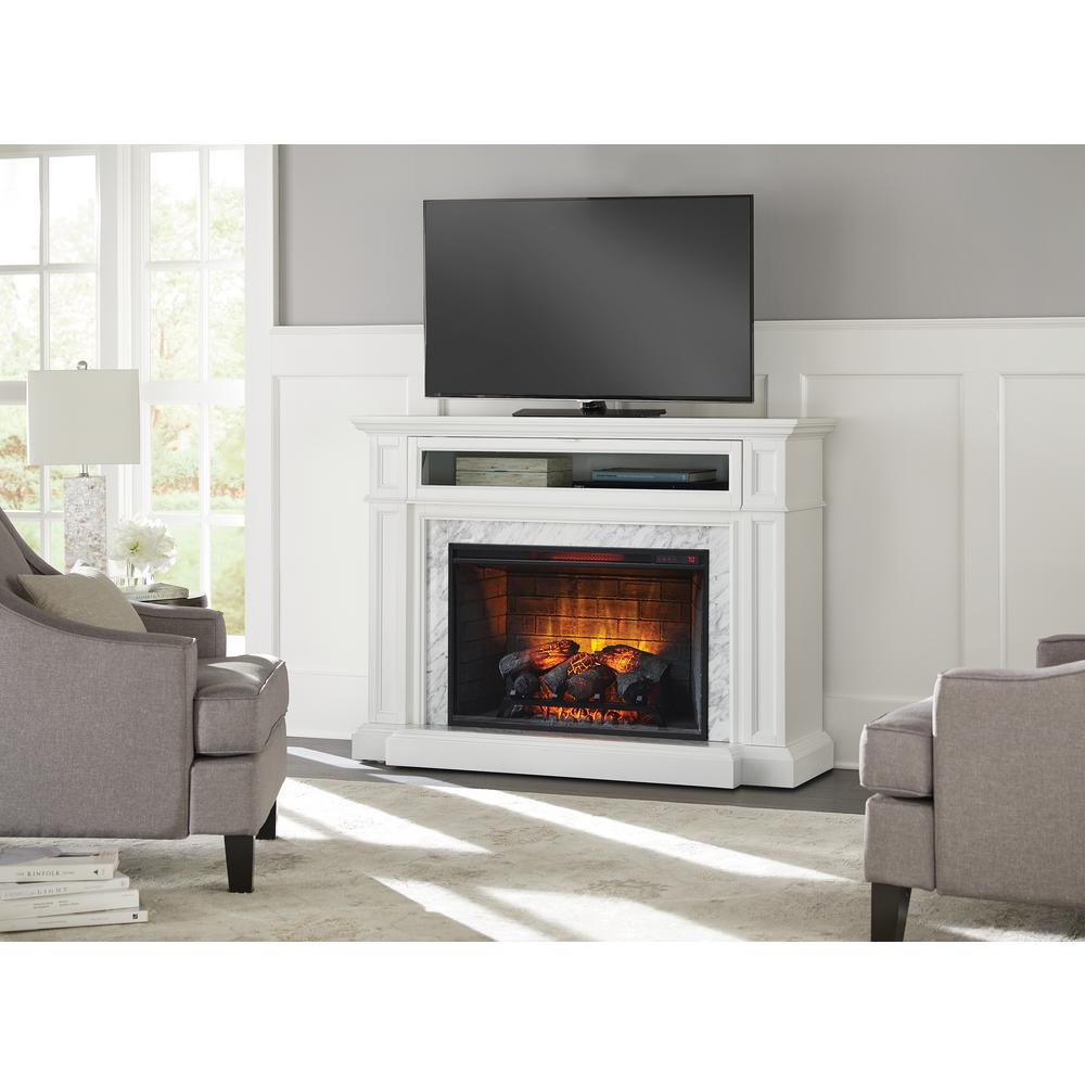 White Electric Fireplaces Fireplaces The Home Depot