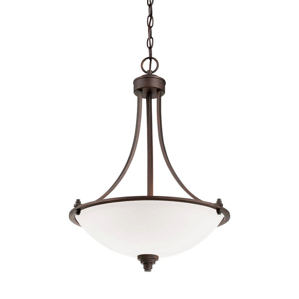 Center Bowl Pendant Lights Lighting The Home Depot - Inverted Glass Bowl Pendant Light