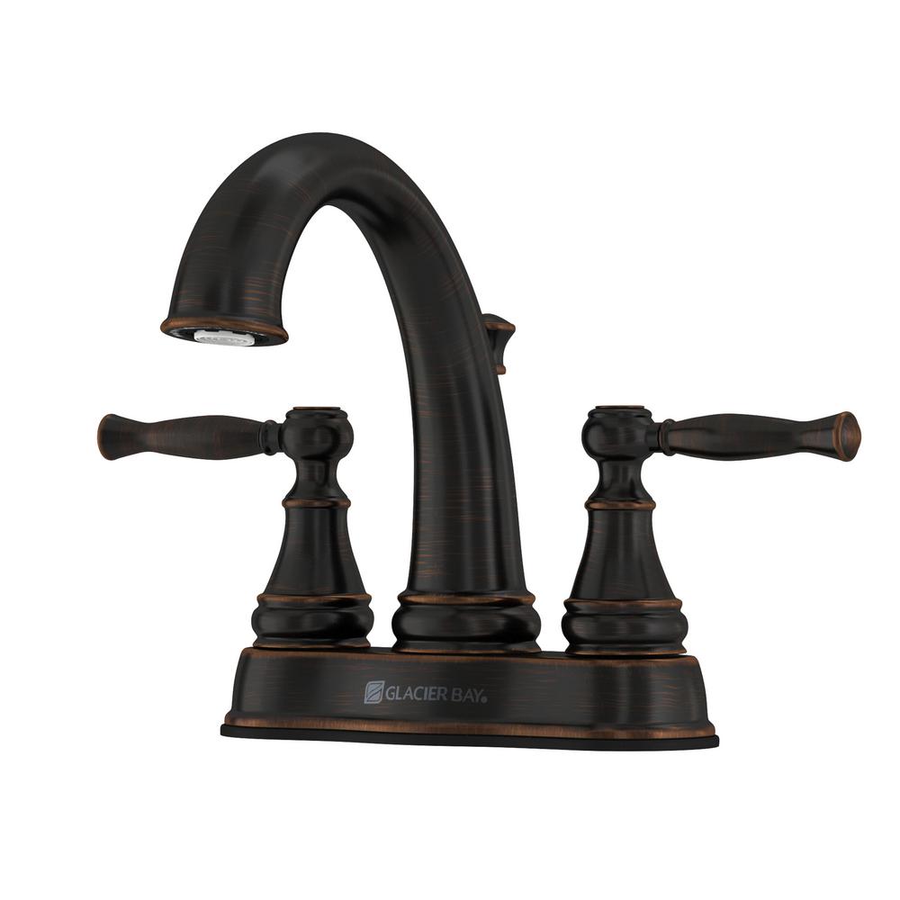 MOEN Essie 4 in. Centerset 2Handle Bathroom Faucet in Mediterranean