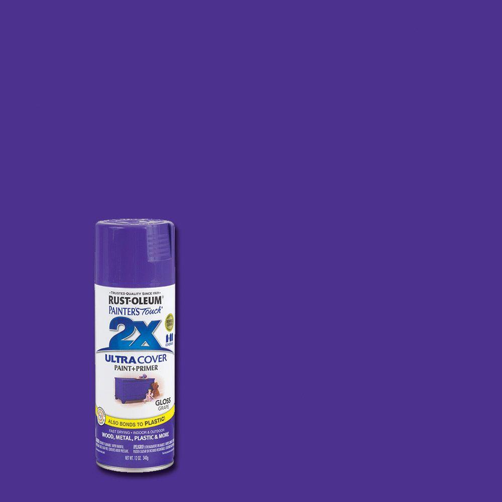 Rust-Oleum Painter's Touch 2X 12 oz. Gloss Grape General Purpose Spray ...