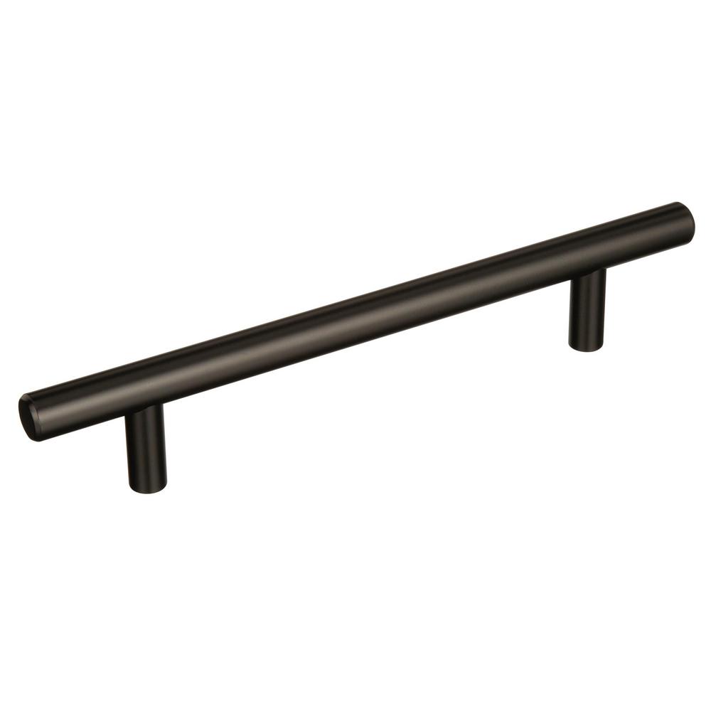 Amerock Bar Pulls 5 1 16 In 128 Mm Center To Center Black Bronze Cabinet Drawer Pull 10 Pack 10bx40517bbr The Home Depot