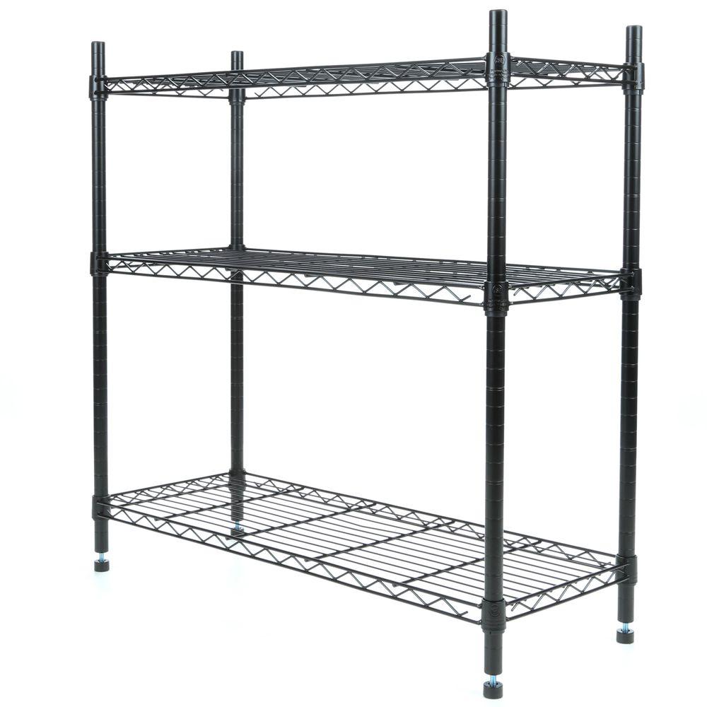 Metal Garage Storage Shelves Racks The Home Depot Deluxe Rack