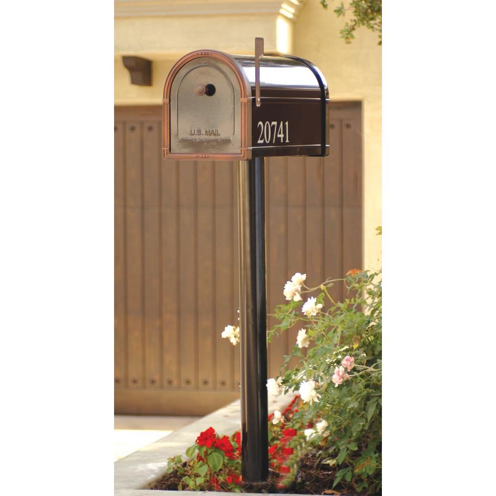 Mailbox Post and Newspaper Port Kit Heavy Duty White Plastic Weather Resistant
