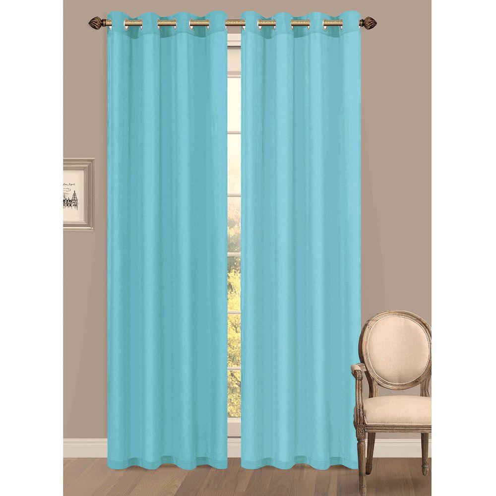 Raphael Heathered Faux Linen Extra Wide 54 X 84 In Grommet Curtain