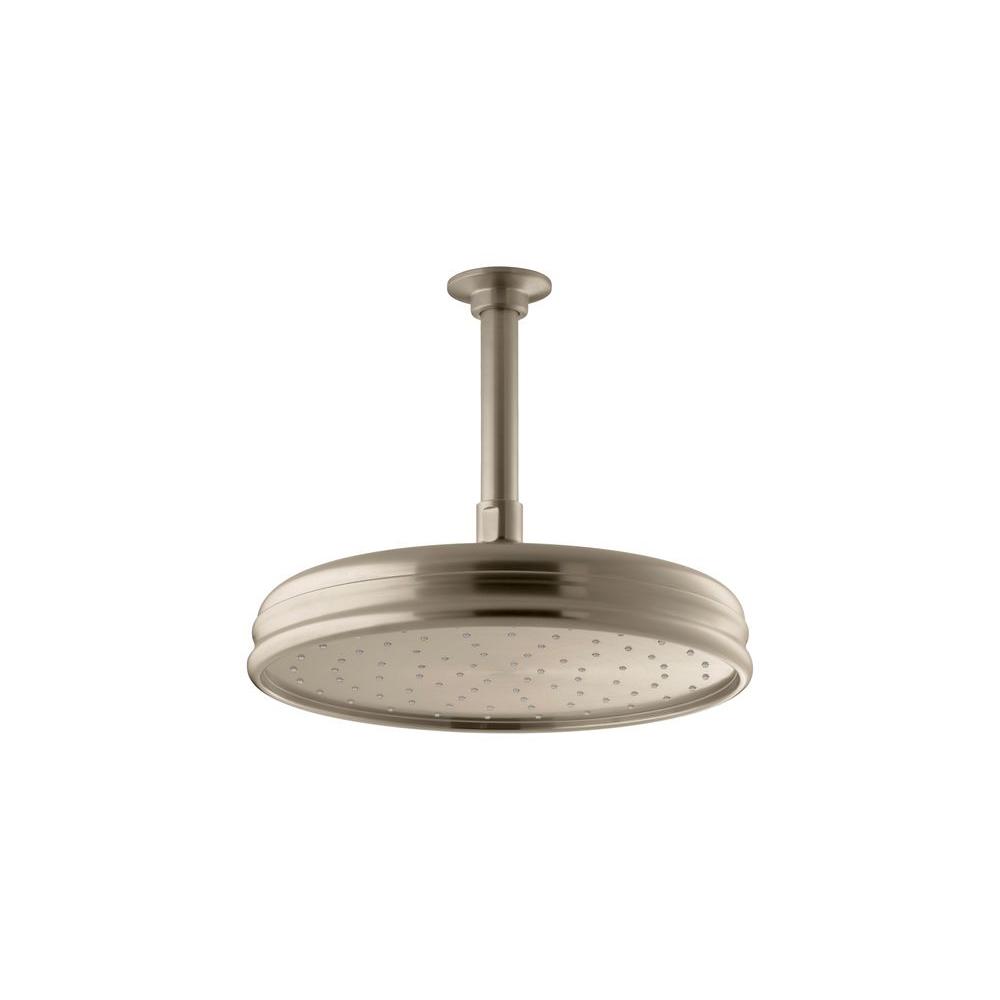 Kohler 1 Spray 10 4 In Single Ceiling Mount Fixed Rain Shower Head In Vibrant Brushed Bronze