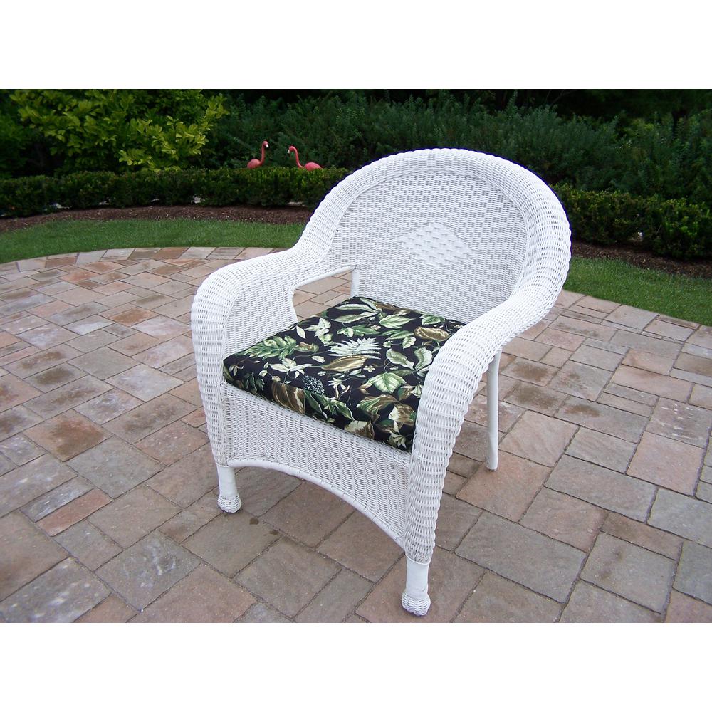 White Wicker Outdoor Lounge Chair With Black Fl Cushion - Black And White Wicker Patio Furniture White Wicker Outdoor Lounge Chair With Black Fl Cushion - Black And White Wicker Patio Furniture