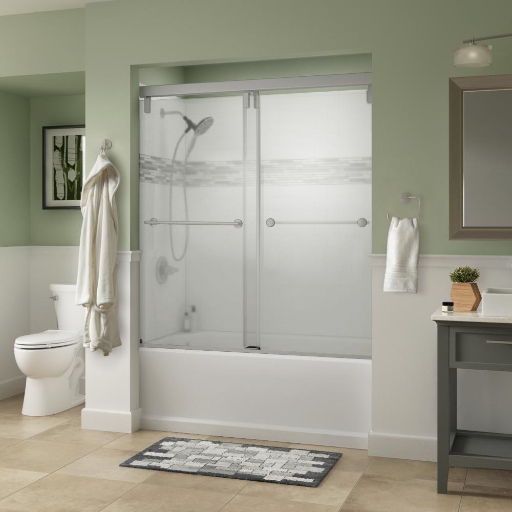 Frameless Bathtub Doors Bathtubs The Home Depot Semi Frameless Mod