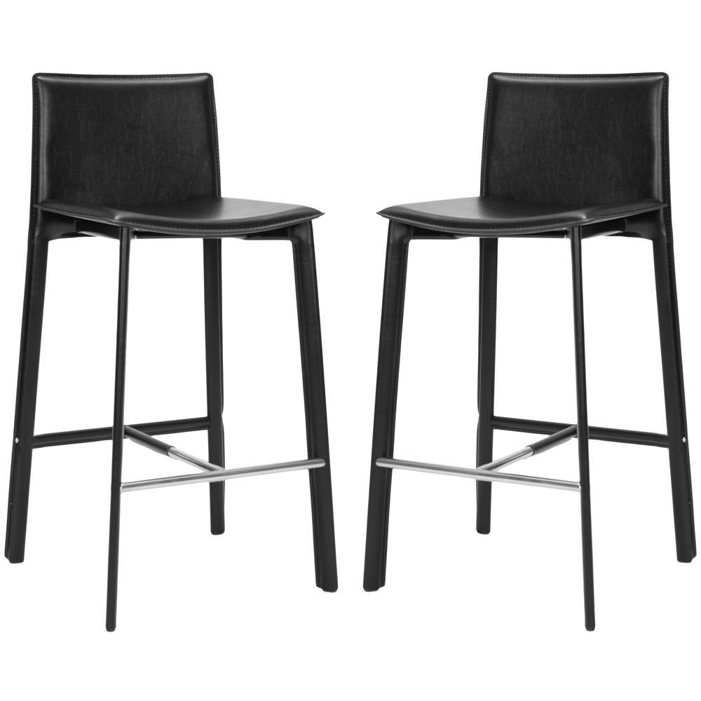 Safavieh Janet 30 In Black Cushioned Bar Stool Set Of 2 Fox2004b 4 Safavieh Janet 30 In Black Cushioned Bar Stool Set Of 2