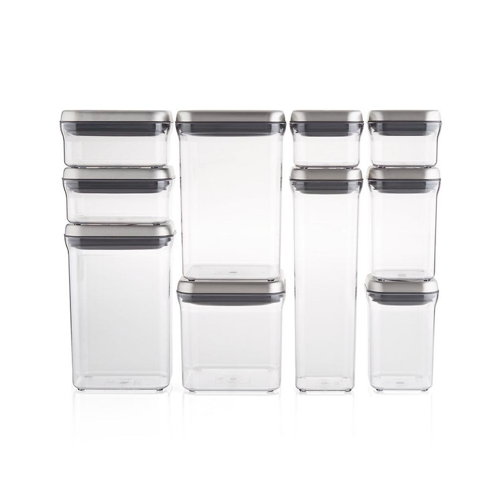 OXO Good Grips 10Piece Steel POP Container Set3114100 The Home Depot