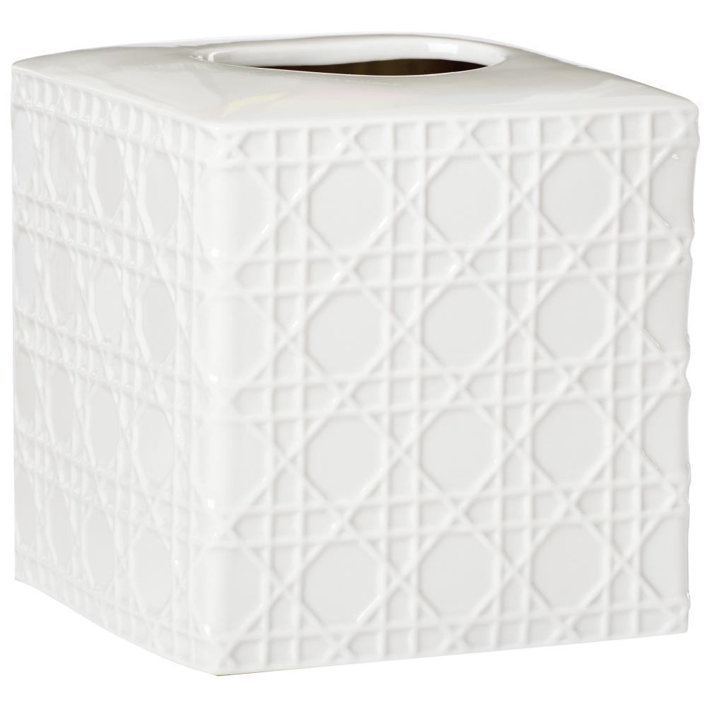 Tissue Box Covers Bathroom Decor The Home Depot Pisa Tissue Cover In White
