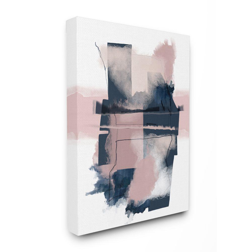 Stupell Industries 16 In X 20 In Abstract Geometry Pink And Blue By Urban Epiphany Canvas Wall Art Asa 125 Cn 16x20 The Home Depot