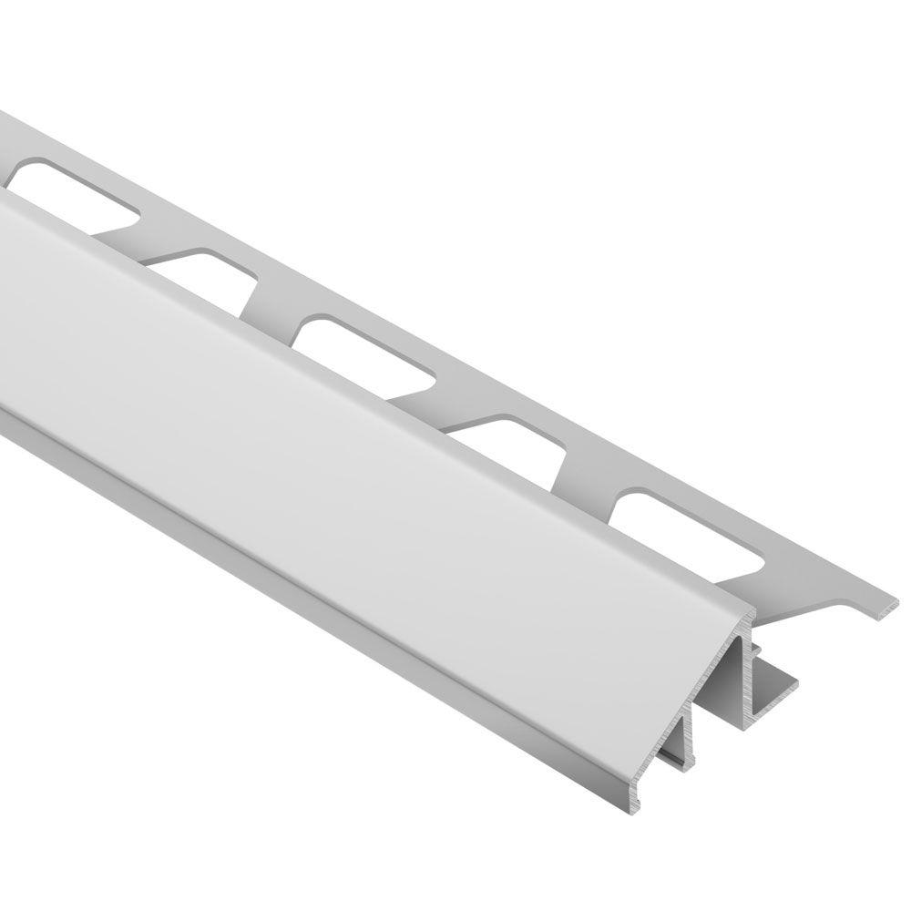 Schluter Reno U Satin Anodized Aluminum 1 2 In X 8 Ft Metal Reducer Tile Edging Trim Aeu125 The Home Depot Schluter Reno U Satin Anodized Aluminum