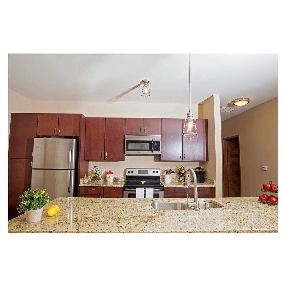Design House 519686 Ajax 1 Light Semi Flush Mount Ceiling Light Galvanized Steel Finish Design House drop ship