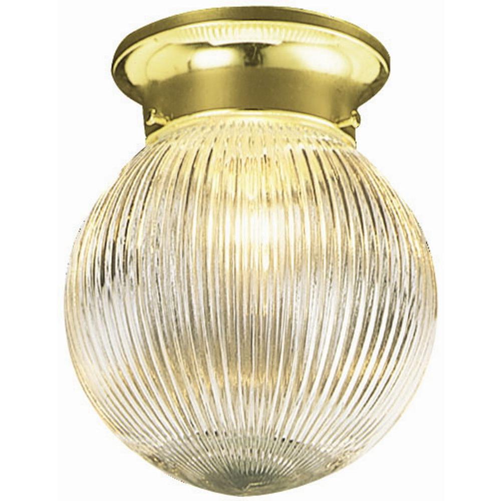 Design House Millbridge 1 Light Polished Brass Round Ceiling Light 500629 The Home Depot 2221