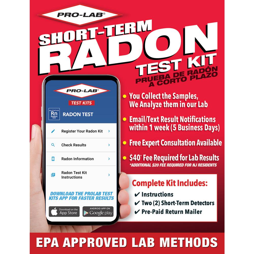 Pro Lab Radon Gas Test Kit Ra100 The Home Depot - Diy Radon Test Home Depot